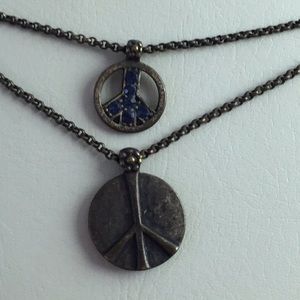 Lucky Brand Hippie Peace w/ Rhinestones, Necklace